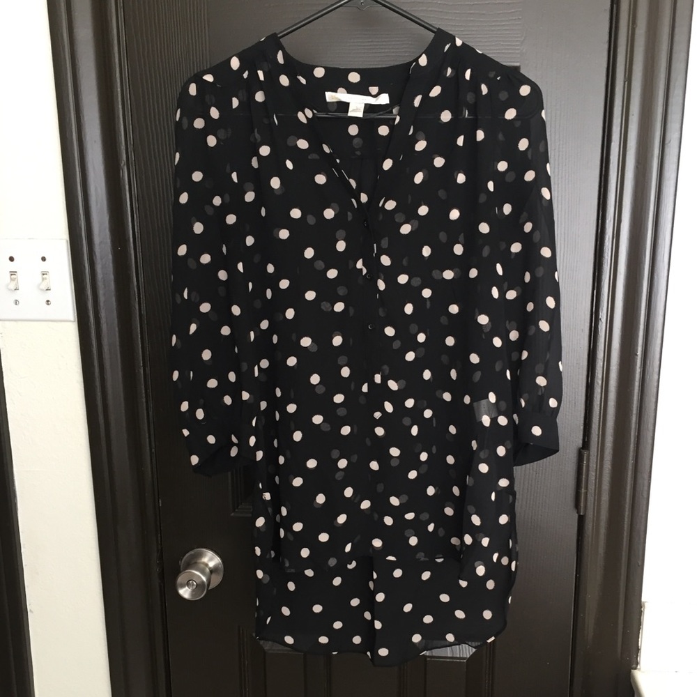 Black sheer blouse